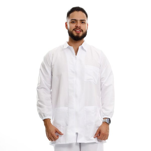 Delantal cuello camisero manga larga 9003